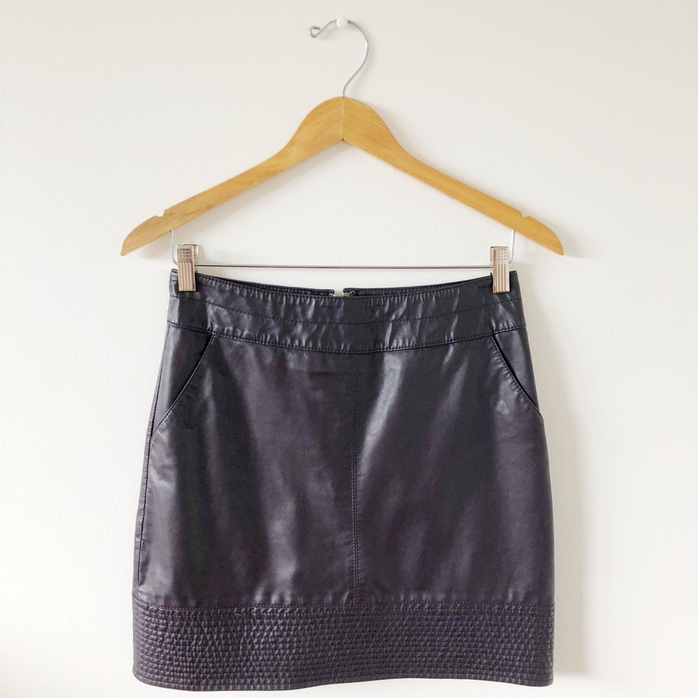 Anthropologie faux leather skirt